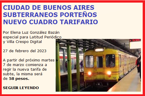 SUBTES TARIFAS